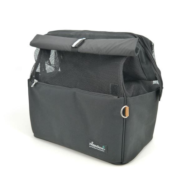 HappyDays ペット用サステナブルリュックキャリー ブラック ペット用品