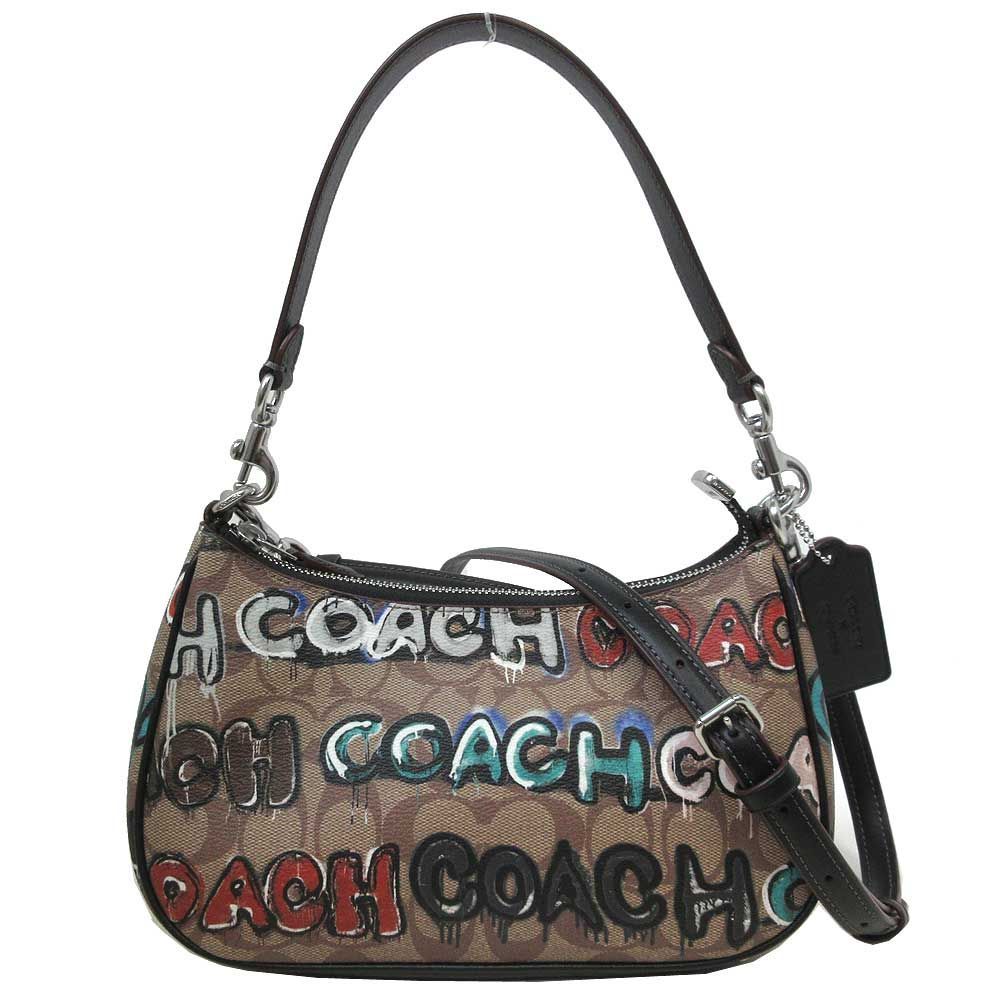 コーチ ショルダーバッグ COACH 【COACH X MINT + SERF】テリ シグネチャー PVC キャンバス 2WAY CM096  SVOT8 レディース