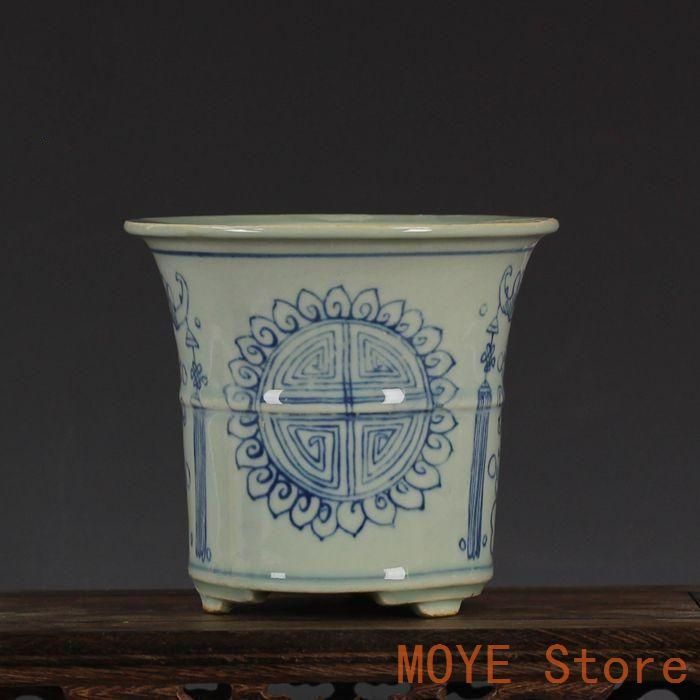 景徳鎮 青花如意紋植木鉢 盆栽鉢 植木鉢 多肉植物鉢 小品盆栽鉢 山野草鉢 景徳鎮 青花如意紋植木鉢 盆栽鉢 植木鉢 多肉植物鉢 小品盆栽鉢 山野草