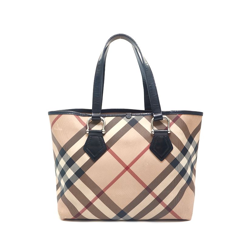 BURBERRY バーバリー トートバッグ チェック PVC ハンド - メルカリ