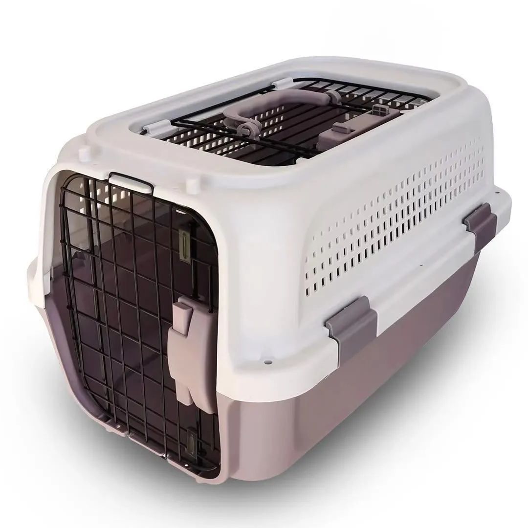ペットキャリー 犬 猫 パープル お出かけ 旅行 軽量 ペットキャリー 紫 おしゃれ ペット かわいい 機能性 大容量 通気性 プラスチック ペットクレート 屋内 ハウス 頑丈 耐久性