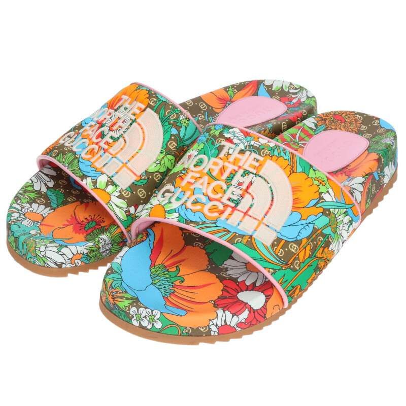 新品未使用★グッチ×ノースフェイス・GGモノグラム柄 サンダル(36) GUCCI - 新品未使用☆グッチ×ノースフェイス・GGモノグラム柄