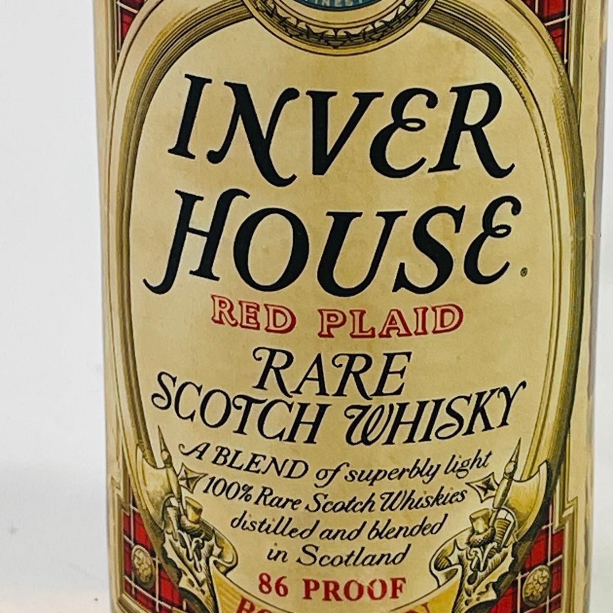【未成年の飲酒は法律で禁じられています】インバーハウス レッドプレイド 8年 43度 760ml 特級 スコッチ ウイスキー 未成年の飲酒は法律で禁じられています】インバーハウス レッド