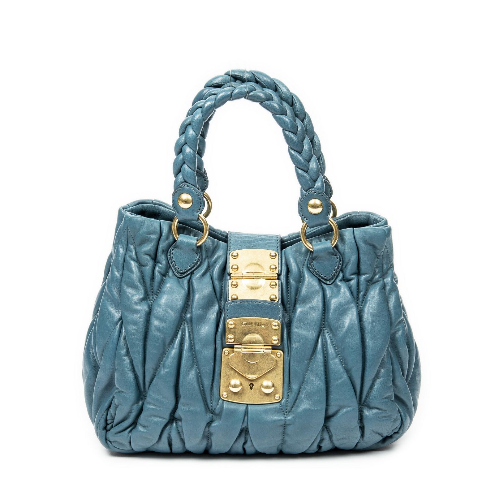 MIU MIU ミュウミュウ2 WAY ハンドバッグティールマトラッセレザーA