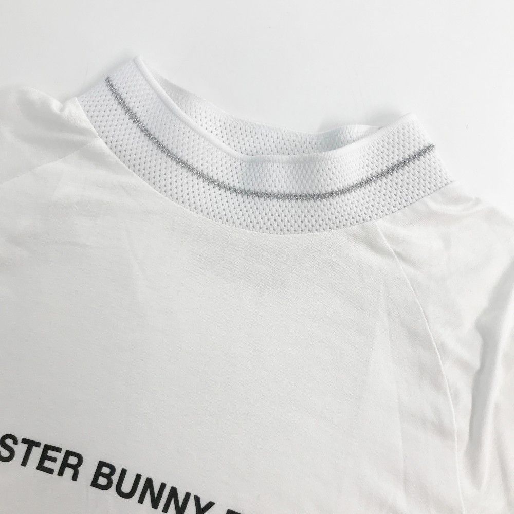 サイズ：0 MASTER BUNNY EDITION マスターバニーエディション 2023年 半袖ハイネックTシャツ  ホワイト系 [240101471256] ゴルフウェア レディース ストスト MASTER BUNNY EDITION マスターバニーエディション 2023年 半袖