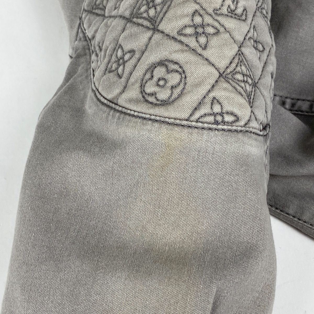 Louis Vuitton モノグラム柄 デニム ワンピース ノーカラー LOUIS VUITTON 美品◎LOUIS ルイヴィトン 21SS ジャイアントモノグラム