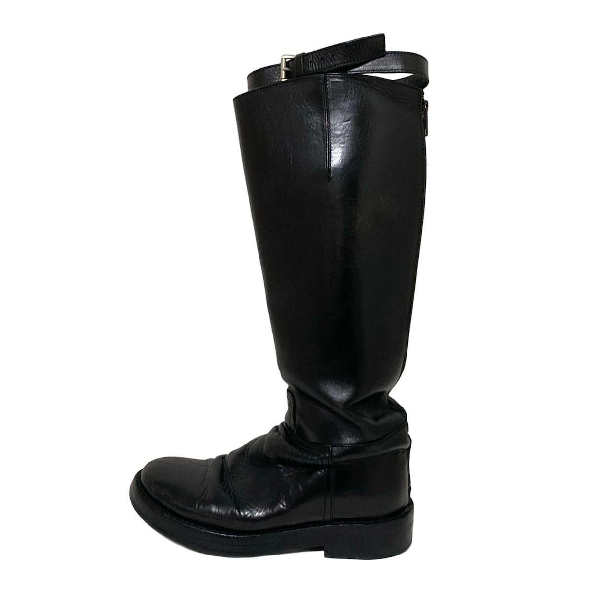 ANN DEMEULEMEESTER ブラックロングブーツ 37 Ann Demeulemeester