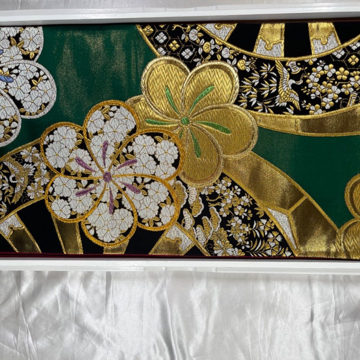 豪華絢爛綺麗美品長さ452cm緑黒金六通袋帯★振袖用 豪華絢爛美品緑黒六通袋帯☆振袖用 - メルカリ