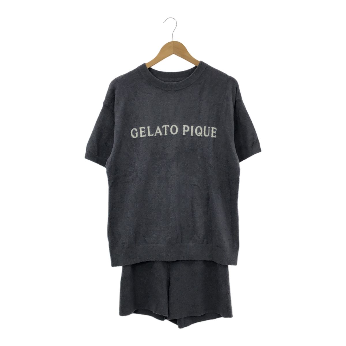 ◆中古品◆ gelato pique ジェラートピケ ルームウェア セットアップ PWNT241037 ネイビー サイズF(フリー) レディース V67522NSD