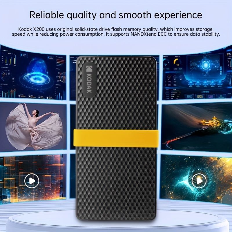 KODAK X200 外付けSSD 高速データ転送 コンパクト 128GB|1TB