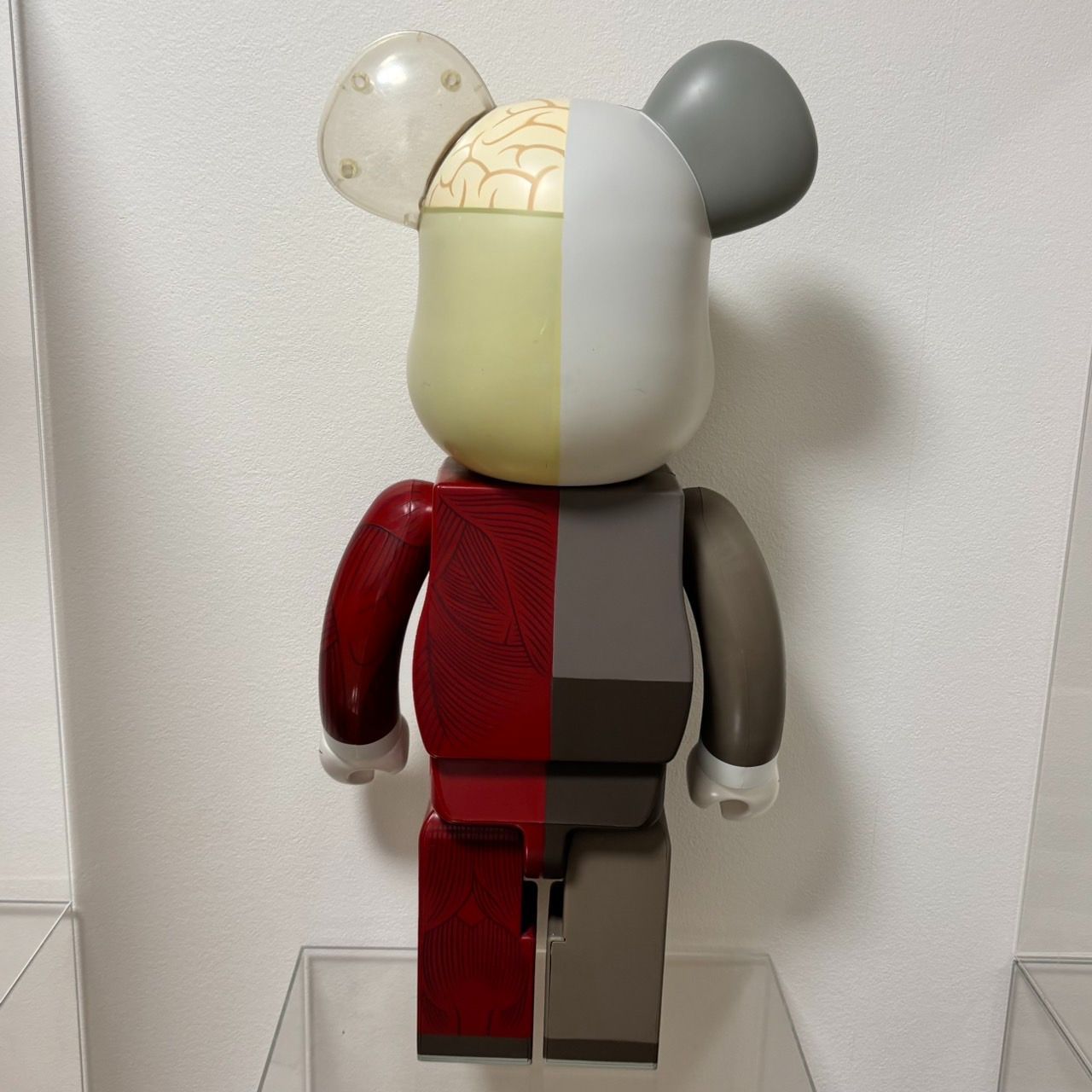 MEDICOM TOY - MEDICOM TOY メディコムトイ BE@RBRICK 70% KAWS Original Fake ベアブリック カウズ オリジナルフェイク ストラップ キーホルダー フィギュア 人形 グレー MEDICOM TOY (メディコム・トイ) フィギュア グレー 人体模型