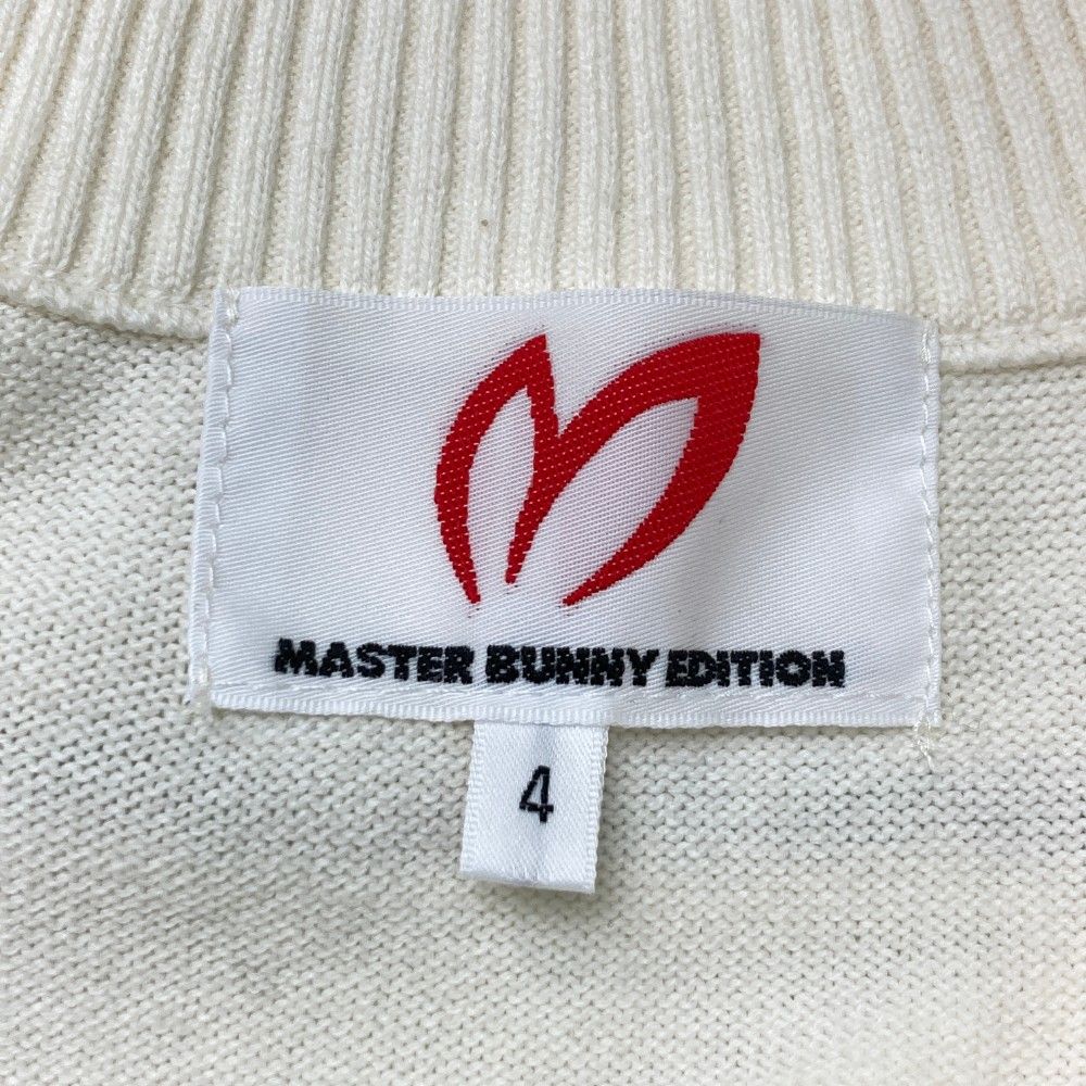 サイズ：4 MASTER BUNNY EDITION マスターバニーエディション  カシミヤ ニットセーター  ホワイト系 [240101474004] ゴルフウェア メンズ ストスト MASTER BUNNY EDITION マスターバニーエディション カシミヤ混