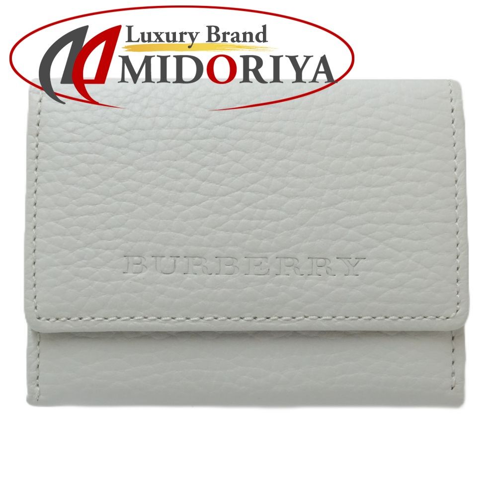 バーバリー BURBERRY 名刺入れ カードケース レザー ホワイト / 083535