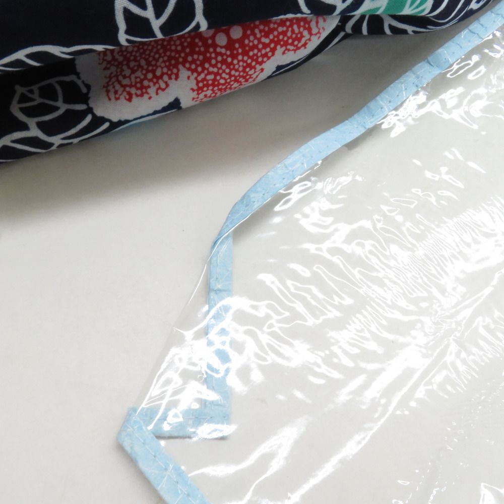 反物 浴衣用 木綿 着尺 花柄 本染めゆかた 紺色 未仕立て品 着物生地 