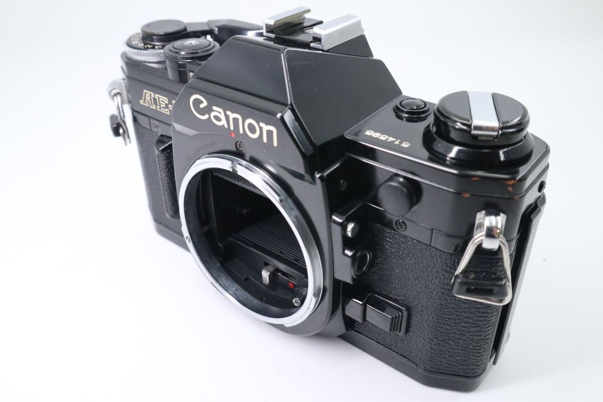 Canon AE-1 ブラックボディ MFフィルムカメラ キヤノン キャノン