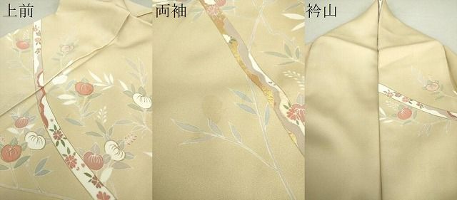 平和屋着物○訪問着 駒刺繍 鬘帯花文 橘 金彩 正絹 逸品 DAAU5060ps