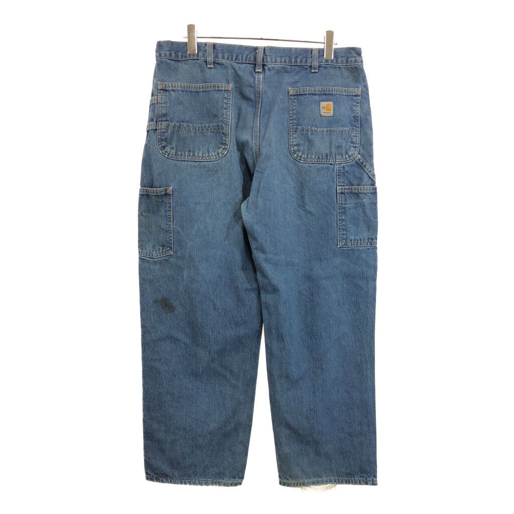 大人気❗️Carhartt ワイド USED加工 ペインターパンツ 茄子紺 W28 大人気❗️Carhartt ワイド USED加工 ペインターパンツ 茄子紺