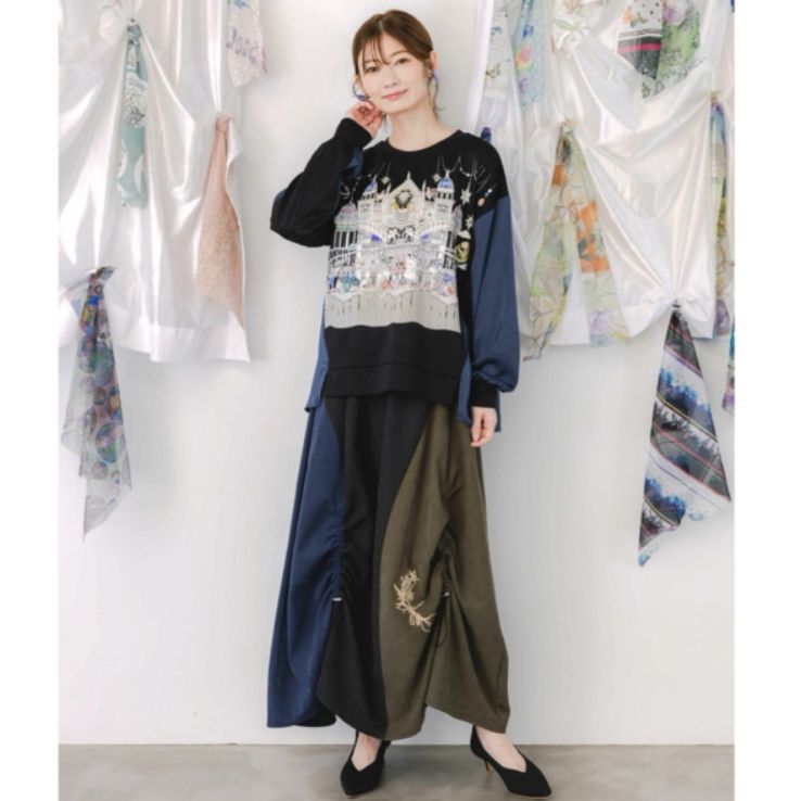 iS ScoLar クラシカル動物配色プルオーバー