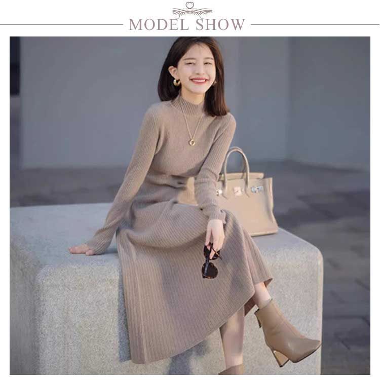 エポカ●極美品●ハイゲージサマーニット バイカラーフレアワンピース 手洗い可 M 洗えて動けるワーママワンピース【手洗いできるハイストレッチ