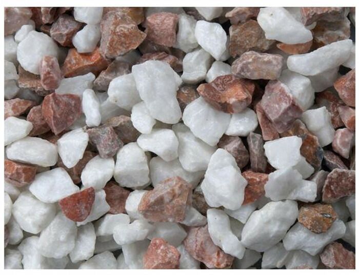 NXstyle 庭園敷砂利 プレシャスグラベル ピンク&ホワイト 約100kg PG-P10