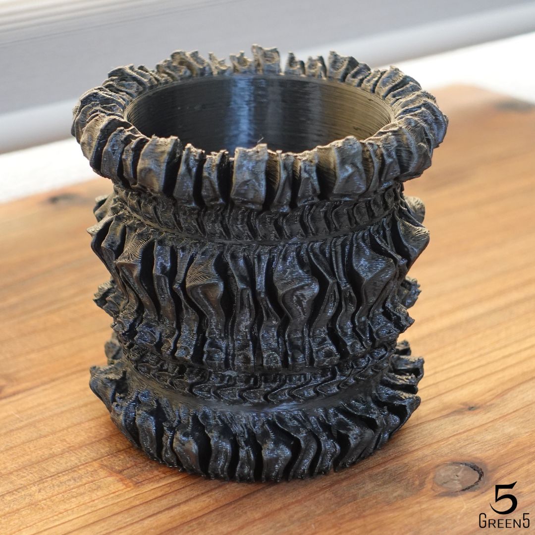 3Dプリント鉢 3Dプリンター鉢 作家鉢 植木鉢 Green5【Green5