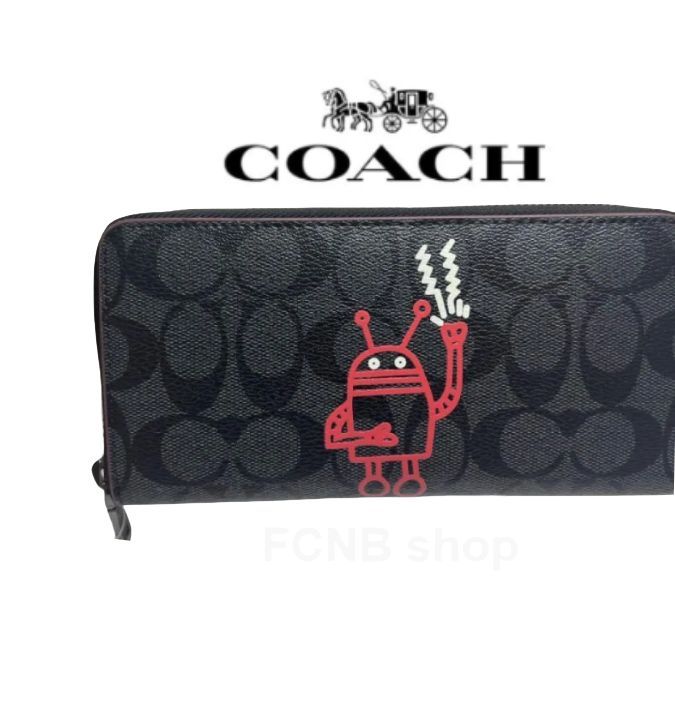 COACH 長財布 シグネチャー ジップアラウンド キース・ヘリング コラボ 財布 メンズ レディース 新品 - メルカリ