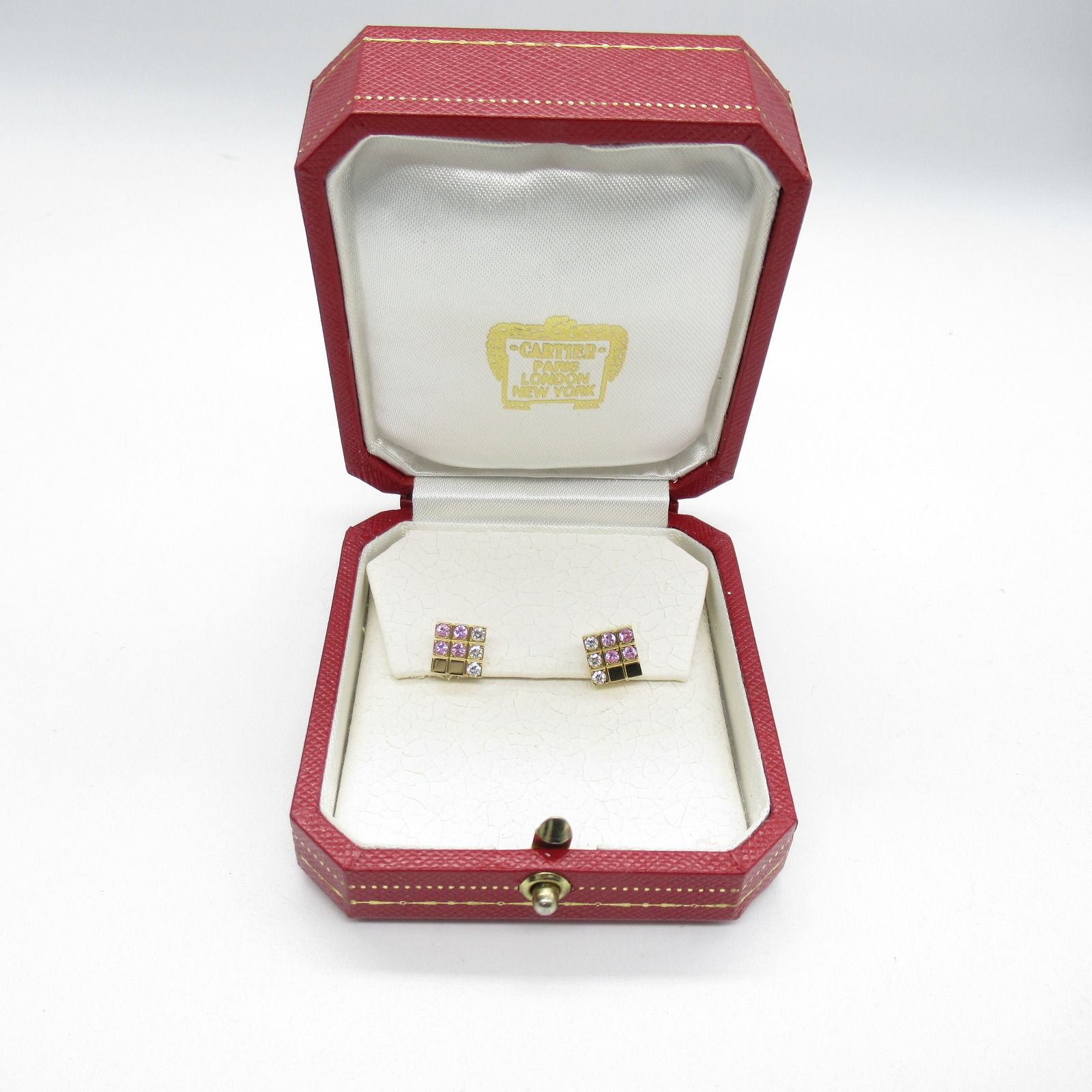 Cartier カルティエ パイエット ピアス サファイア ダイヤモンド 片耳 カルティエ ピンクサファイア ダイヤ パイエット ピアス ピアス - メルカリ