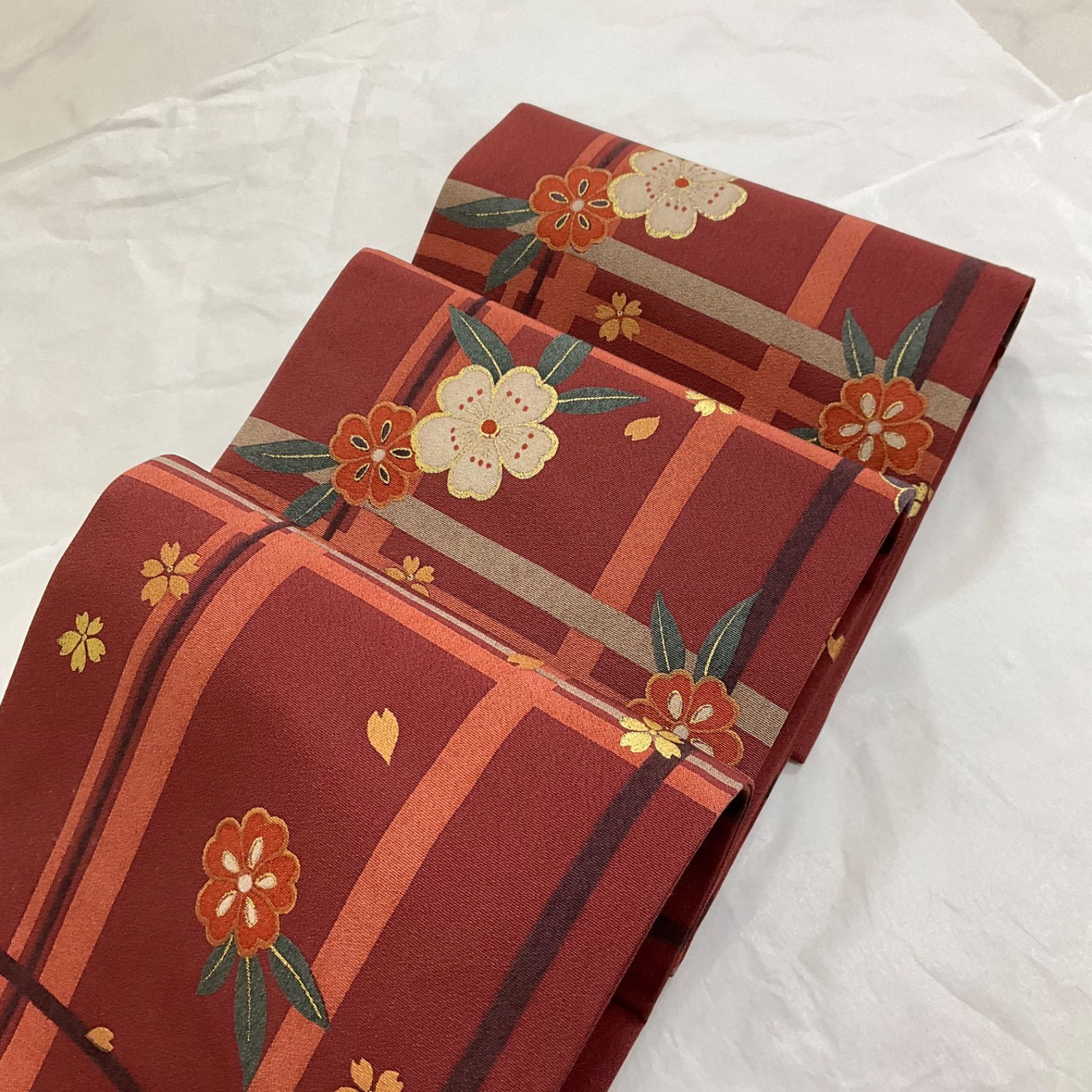 ○ kimono+one○未使用同然○最高級○素敵な半幅帯○正絹○長尺