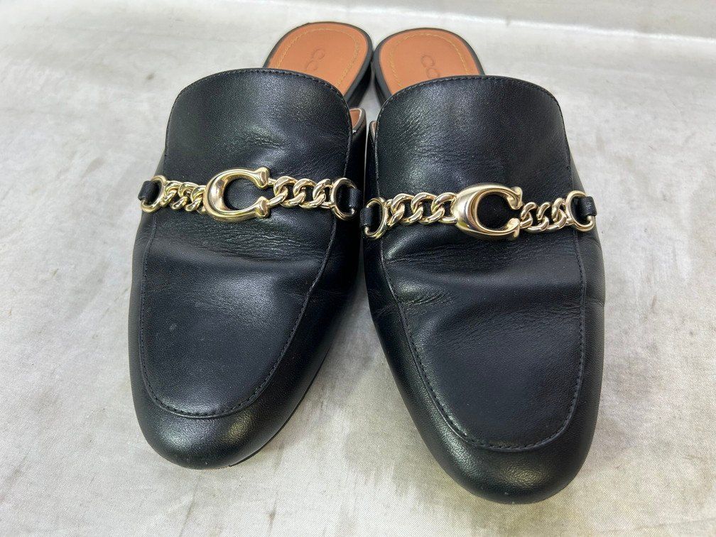 【COACH】SOFI SLIDE レザー フラット FG4186 在庫確認下さい COACH コーチ SOFI SLIDE レザー フラット レザーサンダル