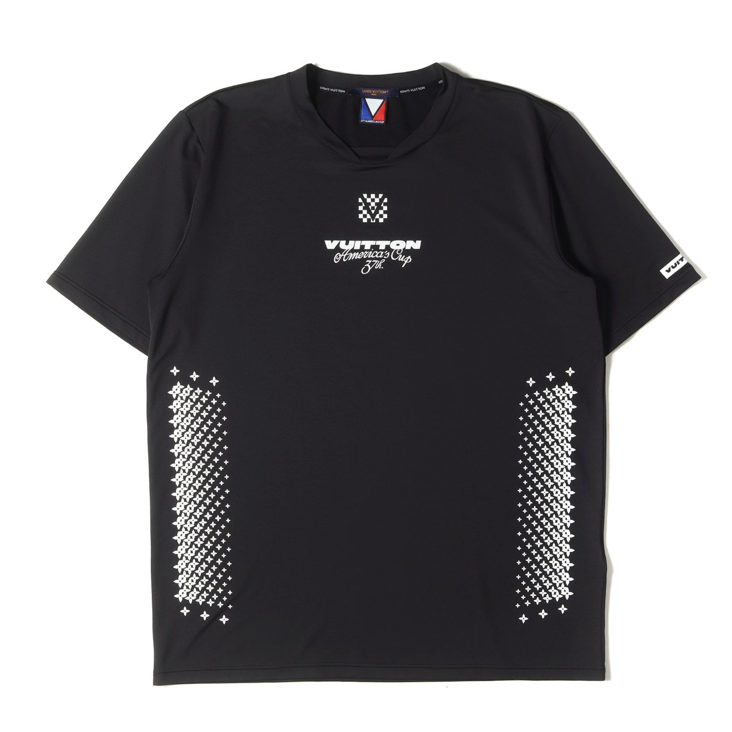 新品同様 LOUIS VUITTON ルイヴィトン Tシャツ サイズ:5L 24AW LV カップ ロゴ グラデーション モノグラム フラワー  モチーフ テクニカルジャージー Tシャツ ブラック 黒 イタリア製 トップス カットソー 半袖【メンズ】 - メルカリ