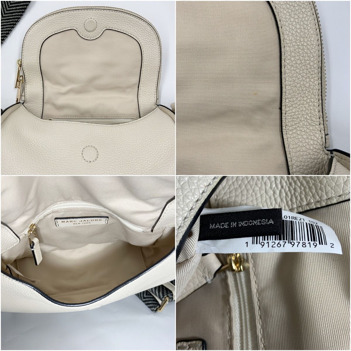 〇〇MARC JACOBS マークジェイコブス ショルダーバッグ メッセンジャーバッグ H132L01RE21 ベージュ DECORATOM_COM_BR