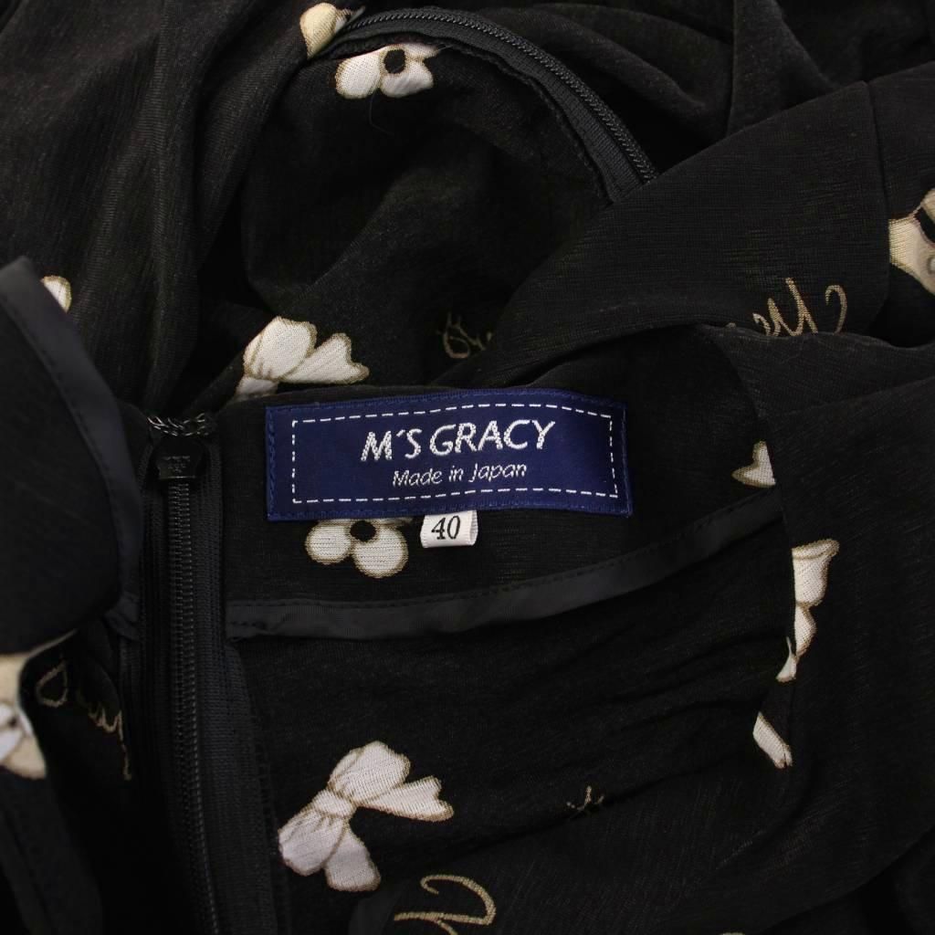 M`S GRACY　エムズグレイシー　パフスリーブ半袖ワンピース　サイズ３８ M'S GRACY エムズグレイシー ワンピース 半袖 洗濯可 38 日本製ハロー