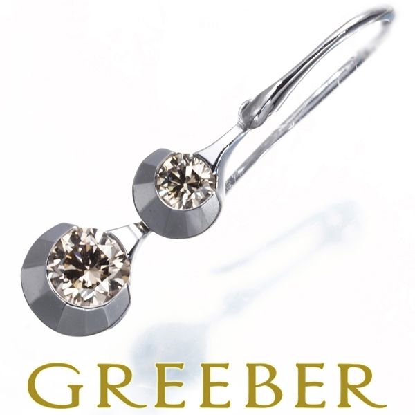 カシケイ ピアス ダイヤ ダイヤモンド 0.25ct ドッツ フック 片耳  