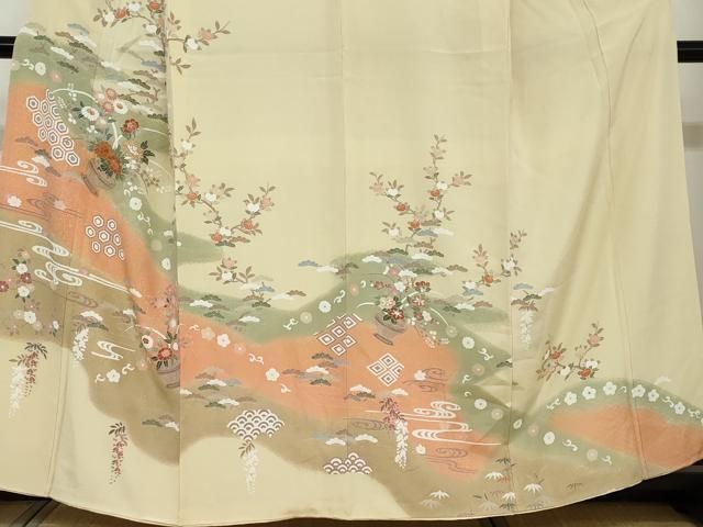 平和屋着物○訪問着 飾花文 暈し染め 金彩 正絹 逸品 DAAY5148ud