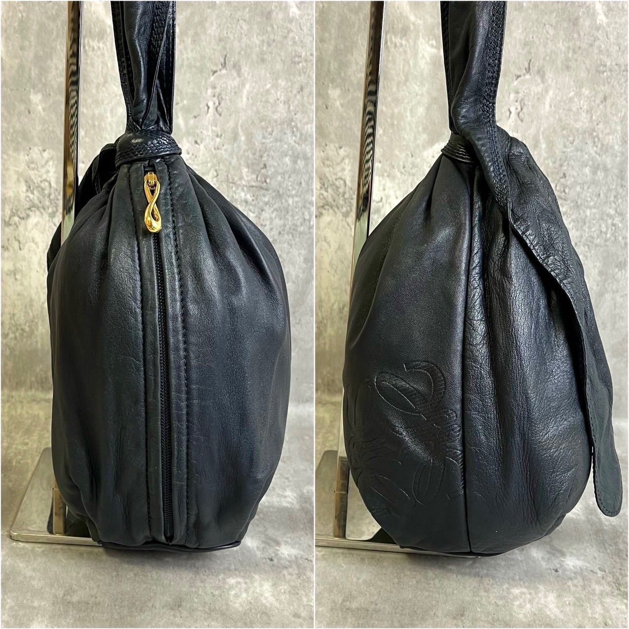 ✨希少品✨LOEWE ロエベ ハンドバッグ トートバッグ 巾着型 ゴールド 