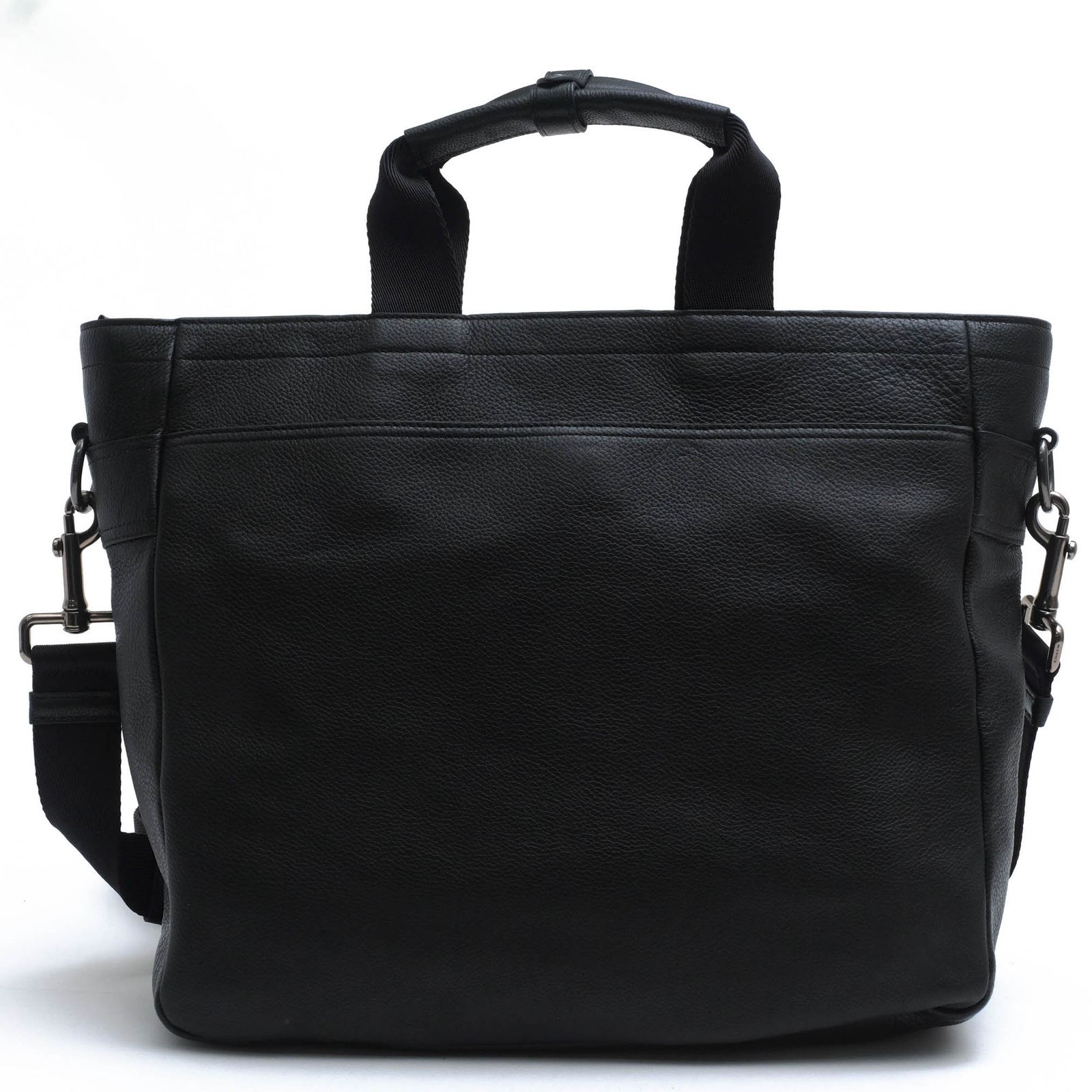 コーチ COACH バッグ トートバッグ 鞄 ハンドバッグ メンズ 男性 男性用 レザー 革 本革 ブラック 黒 71648 UTILITY TOTE IN PEBBLE LEATHER ユーティリティ トート シボ革 シュリンクレザー 2WAY ショルダー