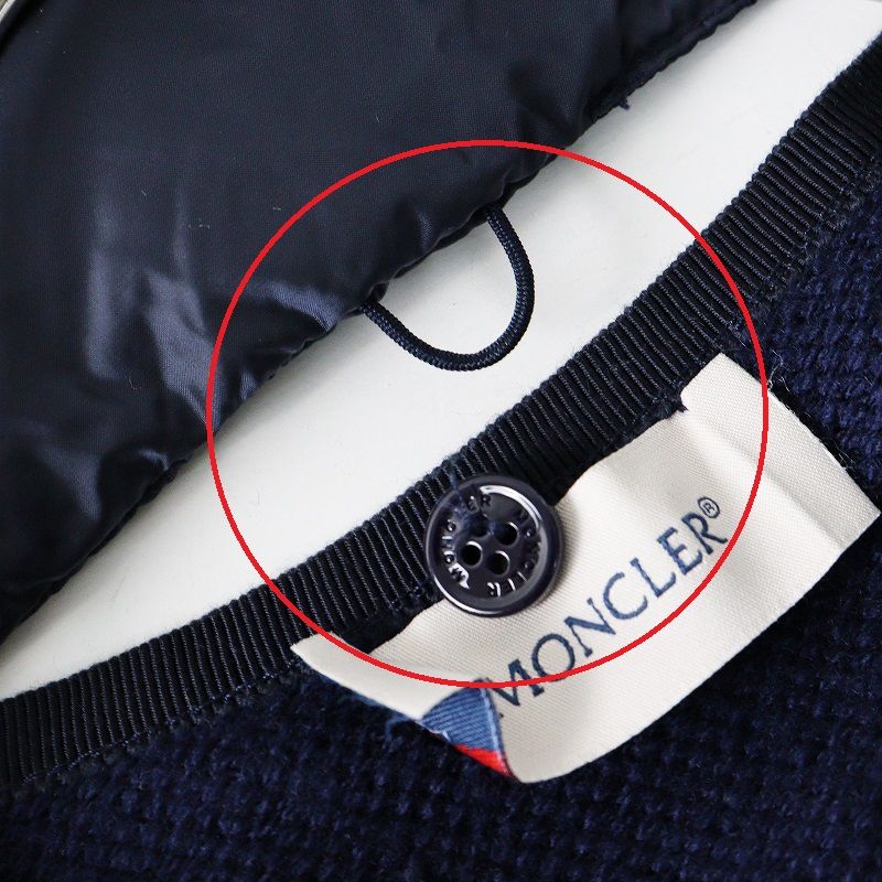 JPタグ モンクレール MONCLER MAGLIONE TRICOT 裾フリル ダウン切替  