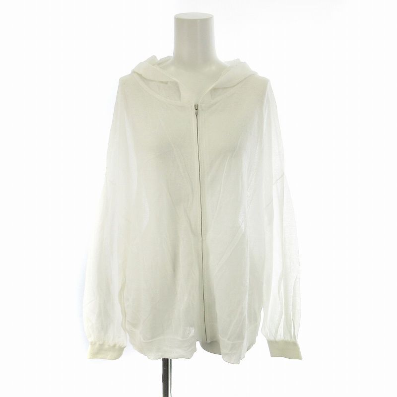 Theory sheer cotton2 ジップパーカー ホワイト S セオリー Theory sheer cotton2 ジップパーカー ホワイト S