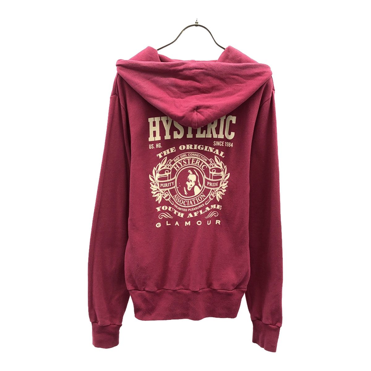 ヒステリック グラマー ピンク ジップ パーカー HYSTERIC GLAMOUR 