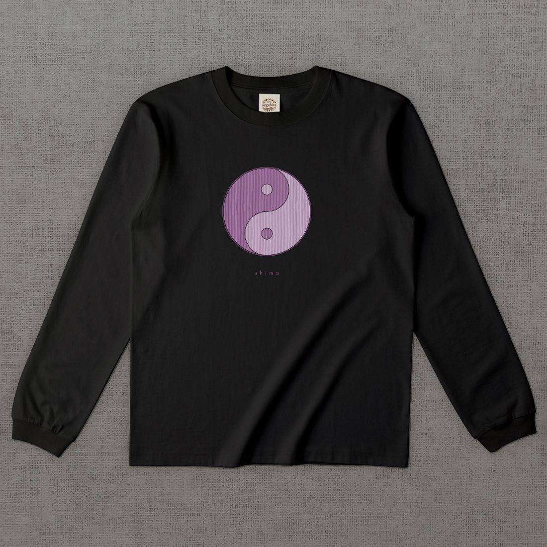 和柄長袖Tシャツ　小紋 縞 -彩・円- ［長袖］