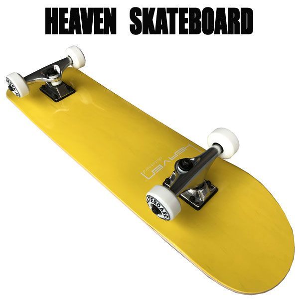 ヘブン ハイスペック コンプリート スケートボード イエロー 31×8 スケボー