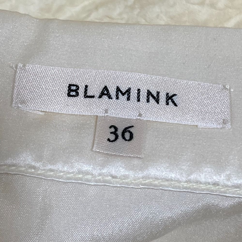 美品 BLAMINK ブラミンク コットンシルクジャガードキャミドレス  