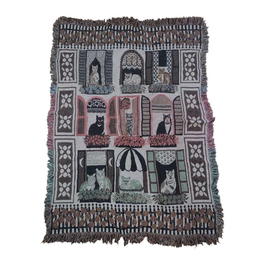 60s vintage』182cm×143cm アフガンラグ トライバルラグ 60s vintage