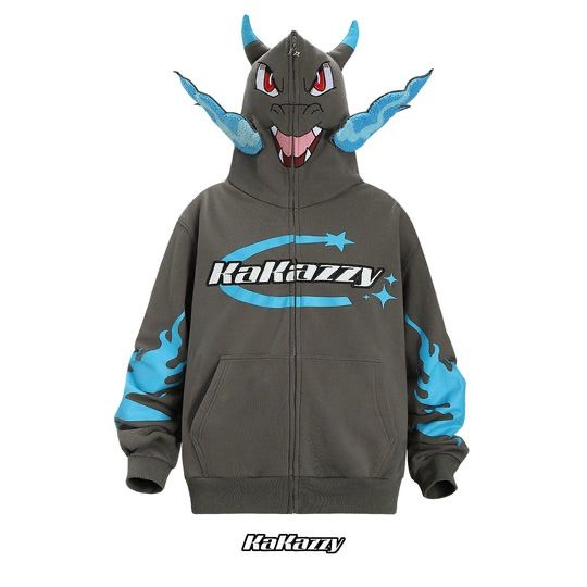 KaKazzy】リザードン ポケモン パーカー 男女着用可 ユニセックス