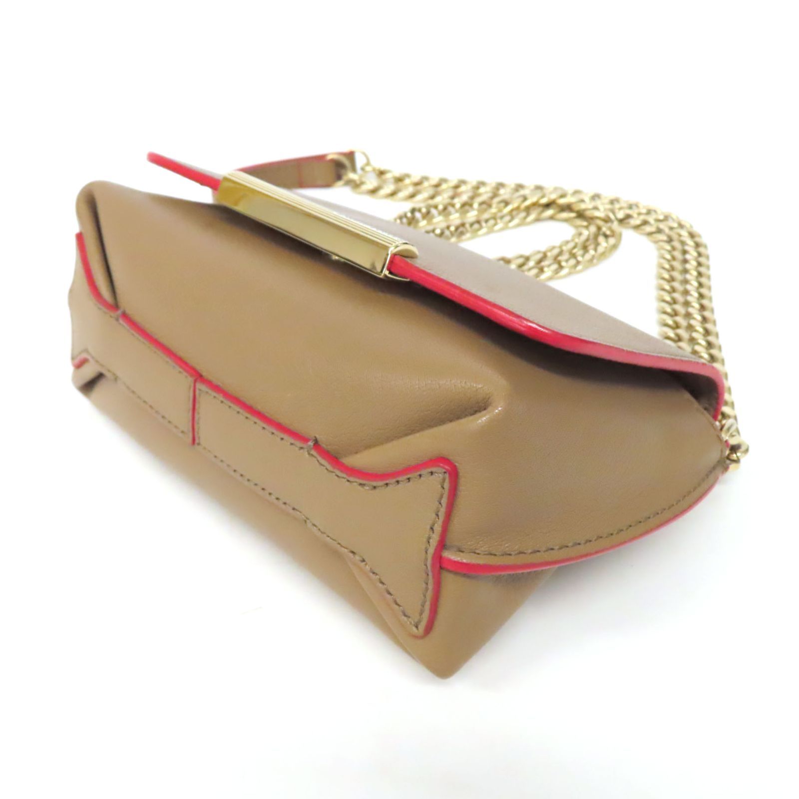 NE25025 美品 EMILIO PUCCI エミリオプッチ ロゴプレート 赤パイピング