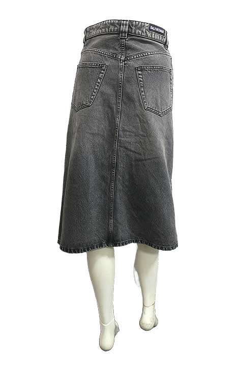 中古】BALENCIAGA バレンシアガ スカート レディース ブラックデニム  