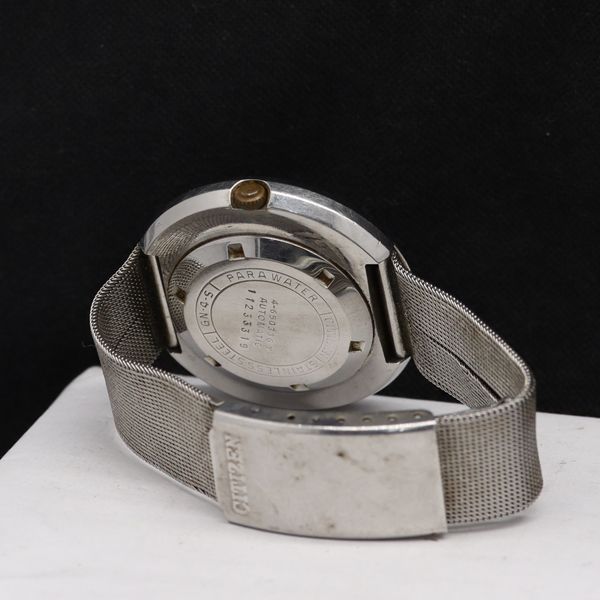 シチズン AT/自動巻 デイデイト 4-650336Y デイデイト ラウンド ネイビー文字盤 アンティーク メンズ腕時計 STU - メルカリ