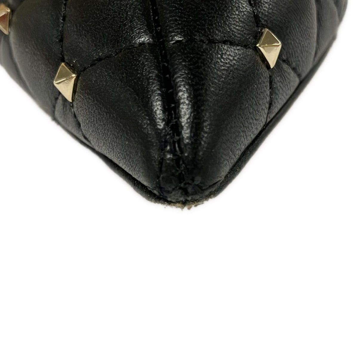 VALENTINOGARAVANI バレンチノガラバーニ ショートブーツ 35 1|2 レディース - QW2S0I06 黒 スタッズ|キルティング レザー KIN-KAAI_COM