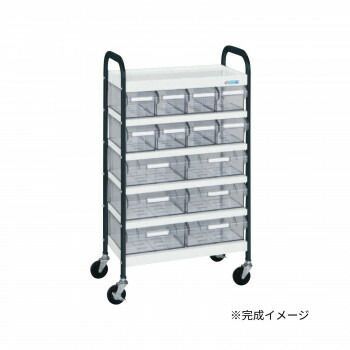 サカエ CSワゴン透明ボックス付 CSD-86TWD