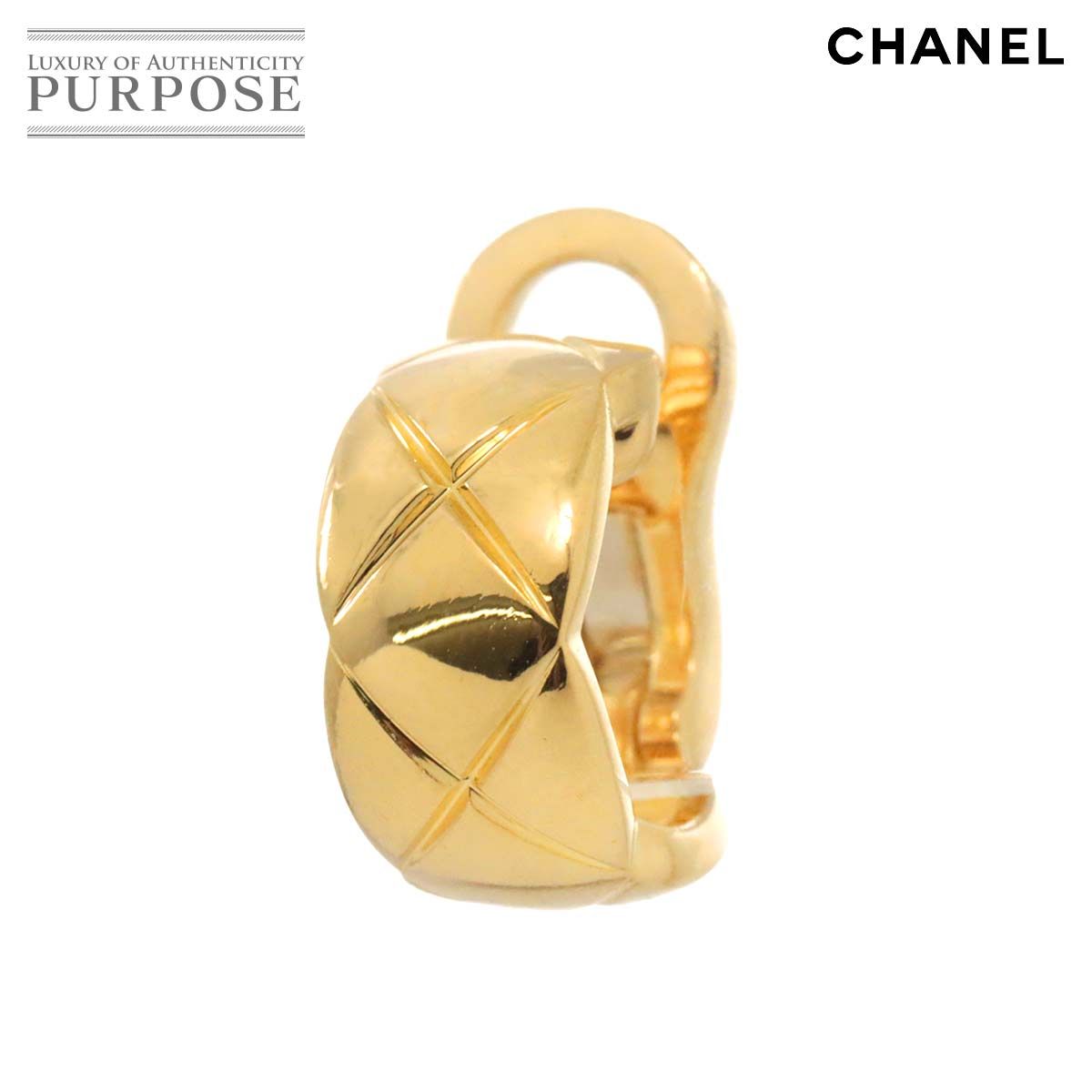 シャネル CHANEL ココクラッシュ イヤリング K18 YG イエローゴールド  